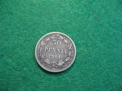 50 penniä 1891 - hopeaa