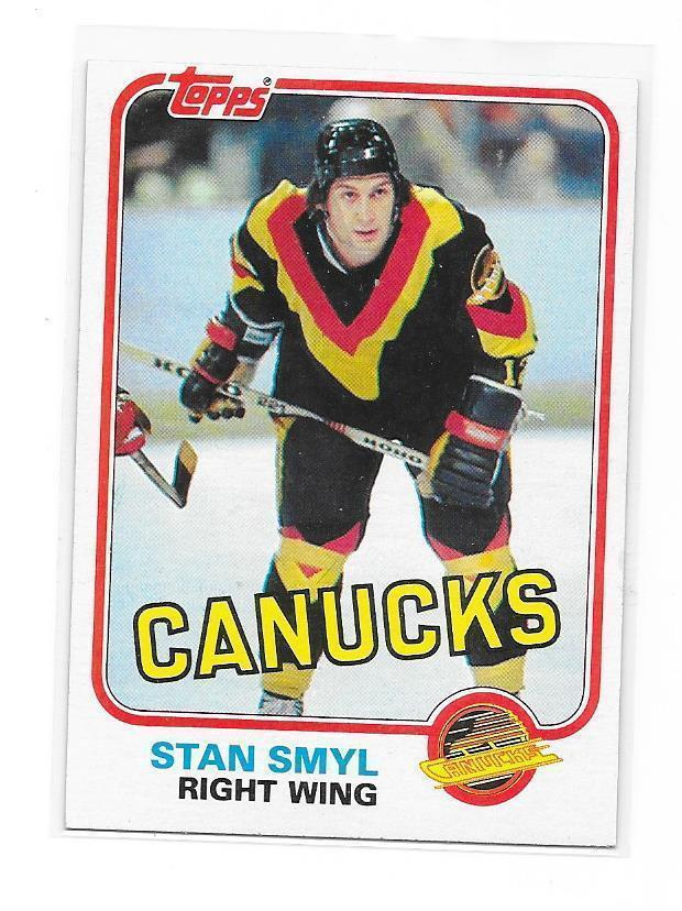 1981-82 Topps #38 Stan Smyl Vancouver Canucks