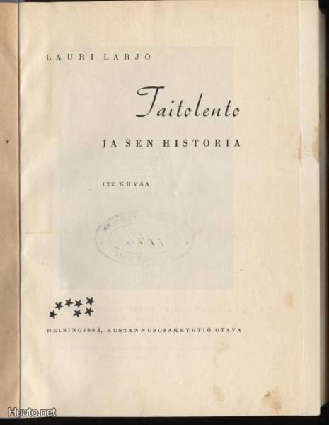 Lauri Larjo: Taitolento ja sen historia sid.1.p 1947