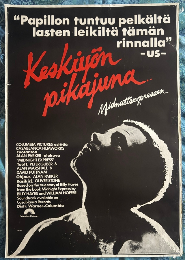 ELOKUVAJULISTE KESKIYÖN PIKAJUNA / MIDNIGHT EXPRESS