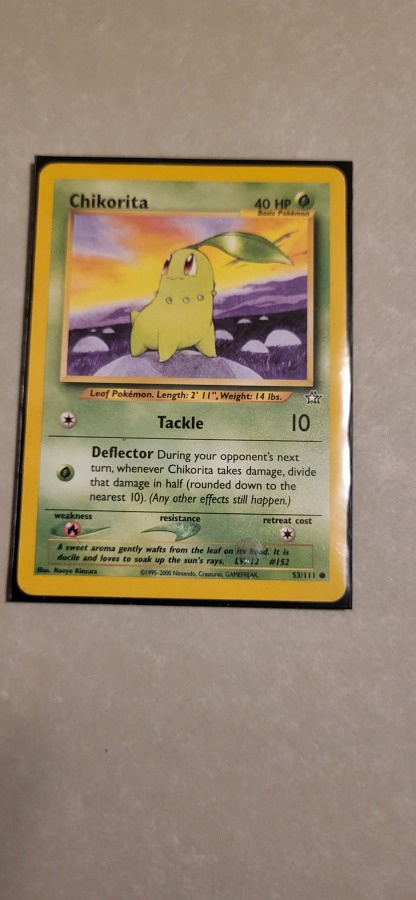 Chikorita 53/111 Pokemon Neo Genesis card