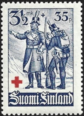 1940 SPR Upseeri ja sotamies 3 ½ mk + 35 p **  LaPe 225