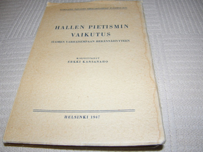 Erkki Kansanaho Hallen pietismin vaikutus -nid