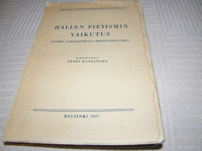 Erkki Kansanaho Hallen pietismin vaikutus  -nid