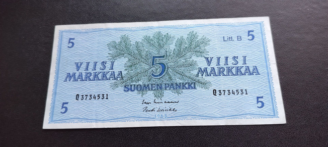 5mk 1963 Litt.B, LIN-Koi, Q-sarjaa
