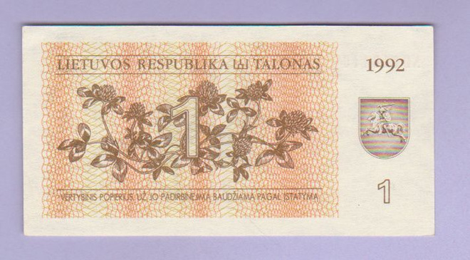 Liettua 1 Talonas v.1995 UNC P-39
