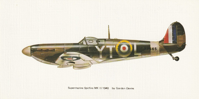 LENTOKONEKORTTI - SUPERMARINESPITFIRE MK II 1940
