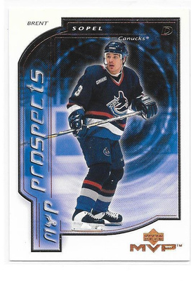 2000-01 Upper Deck MVP #208 Brent Sopel Vancouver Canucks RC