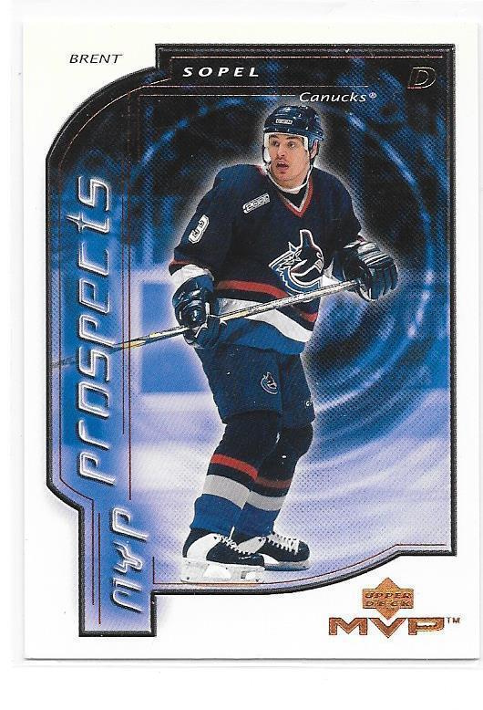 2000-01 Upper Deck MVP #208 Brent Sopel Vancouver Canucks RC