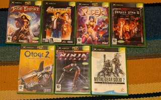 Xbox rooli/toimintapelejä 7 kpl - Shenmue II, Jade Empire...