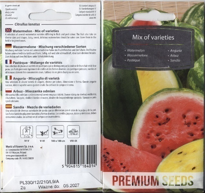 Vesimeloni sekoitus (MIX) - siemenet #