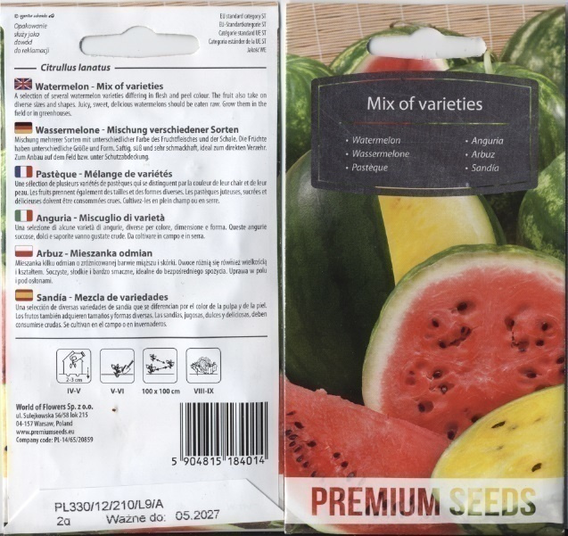 Vesimeloni sekoitus (MIX) - siemenet #