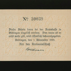 Saksa Notgeld 50 Pfennig, Büdingen 1.11.1918 - pikkukuva 2