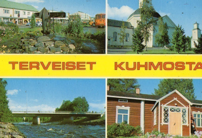Postikortti. Kuhmo. Monikuvakortti.