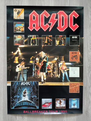 AC/DC - Ballbreaker tour 1996 alkuperäinen promojuliste