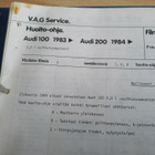 Kansiollinen Audi 100, 200 Huolto-ohjeita ym. - pikkukuva 3