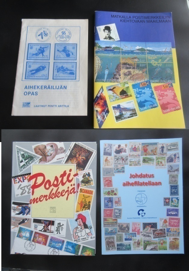 Filatelia kirjallisuutta 4kpl