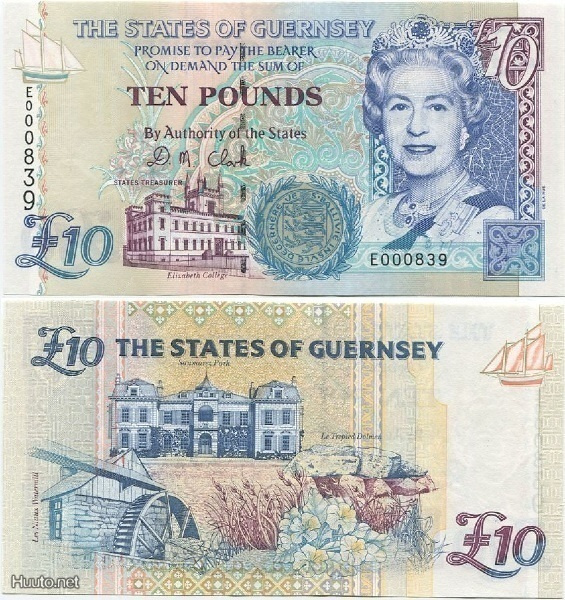 Guernsey 10 Pounds 1995 (P-57c) UNC QEII