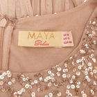 Iltapuku Maya Deluxe 46 paljetteja mesh nude rosa beige - pikkukuva 3