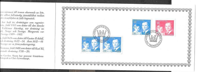 Ruotsi - Minneskort Ny tronföljd 1980 (Facit MH 14)