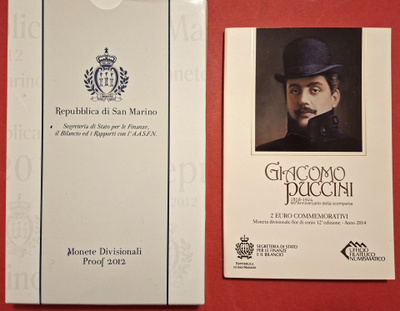San Marino PROOF vuosisarja 2013 + 2 € Puccini 2014
