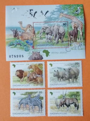 Unkari 1997 Afrikan eläimiä