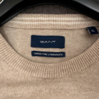 GANT beige/vaaleanruskea miesten lampaanvillaneule (XL) - pikkukuva 3