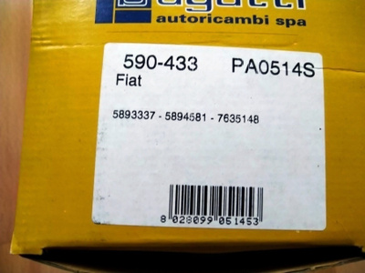 Fiat Tempra, Tipo, Uno Vesipumppu BUGATTI PA0514S 590-433