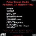 SOCIAL DISTORTION pulsar sound studios 1983 - pikkukuva 2