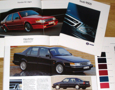 1991 Saab 9000 PRESTIGE esite - KUIN UUSI -  46 sivua
