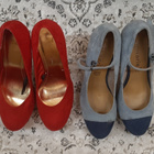 2x korkokengät 38 punaiset H&M ja siniset Tamaris - pikkukuva 2