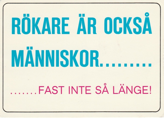 Postikortti, ISKULAUSE TUPAKOITSIJOISISTA