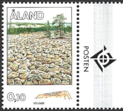 ÅL 1994 Yleismerkit 0,10 mk välilöpari logo ** LaPe 079
