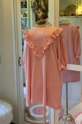 vaaleanpunainen röyhelö tunika 42/44 STRETCH