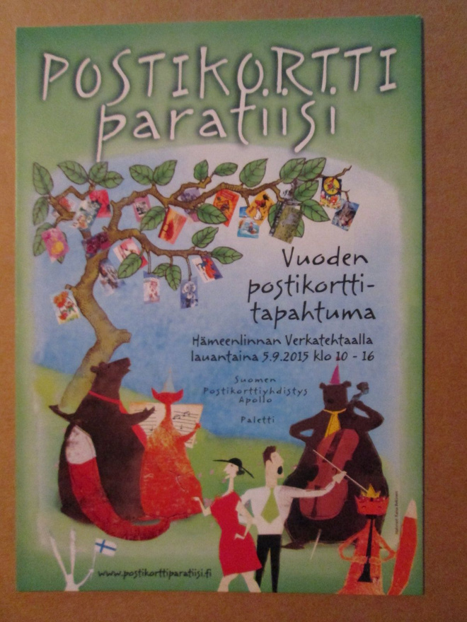 KULKEMATON POSTIKORTTI PARATIISI TAPAHTUMA HÄMEENLINNA 2015
