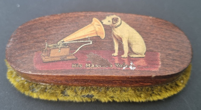 Antiikkinen His Master's Voice savikiekkojen puhdistusharja