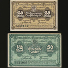 Saksa Notgeld 25, 50 Pfg, Prenzlau VF - pikkukuva 1