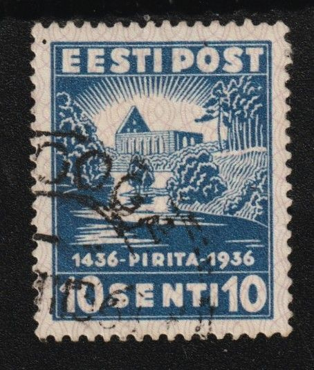 1936 Viro/Eesti 10s Piritan Luostari 500v merkki leimattuna