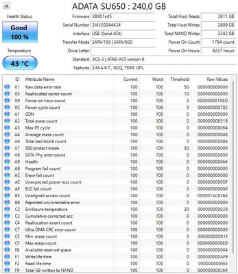 240GB SATA 2.5" ADATA SU650 SSD *ILMAINEN TOIMITUS*