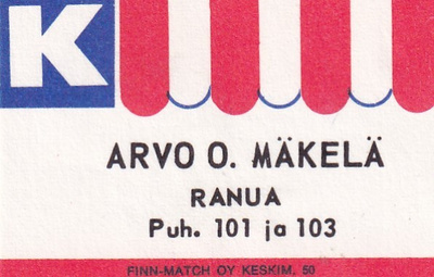Ranua, Arvo O. Mäkelä  , Kesko  , 2/12