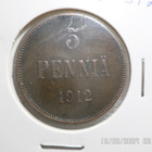 5 penniä 1912 tasaisesti patinoitunut kulkematon. - pikkukuva 5