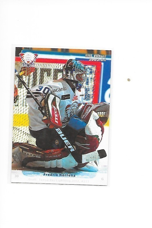 2003-04 ElitSet #119 Fredrik Norrena  Linköping TPS