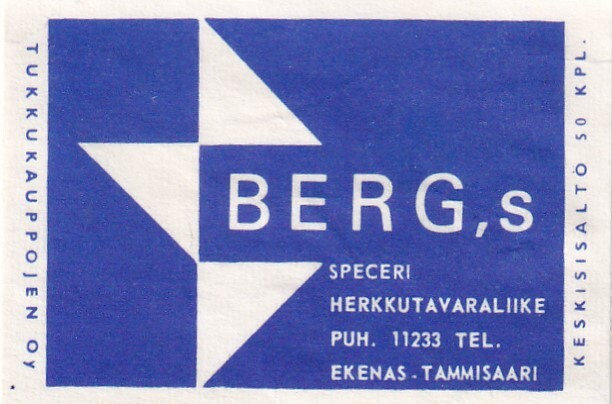 Ekenäs - Tammisaari, BERG`s .  s84