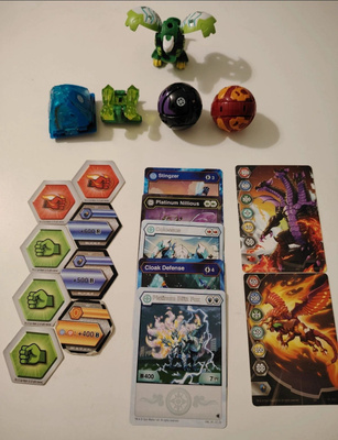 Bakugan hahmot ja korttit