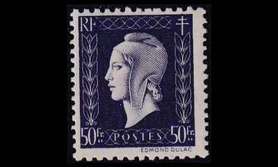 Ranska 728 ** Marianne Dulac 50 Fr (1945)