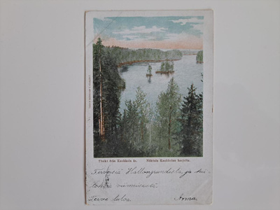 Vanha kulkenut postikortti: Kaukkola