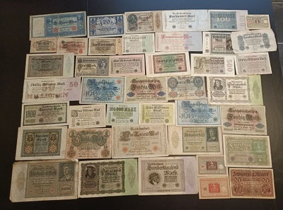 Iso läjä Saksalaisia seteleitä! LH 0€, EI HV!