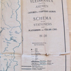 VANHA Kartta Yleiskava VR Rautatiet Asemat ym 1920 - pikkukuva 2