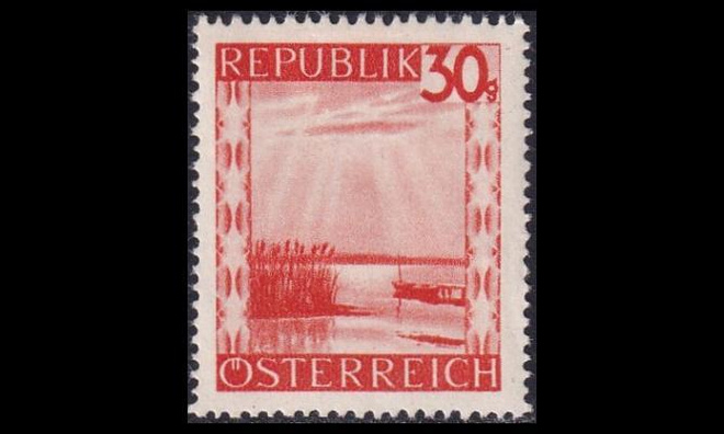 Itävalta 843 ** Maisemia 30 g (1947)