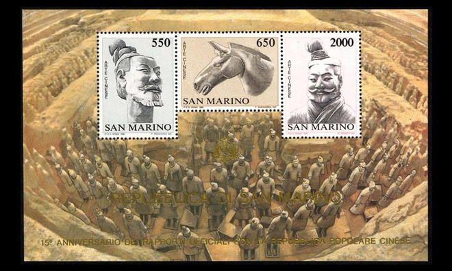 San Marino 1345-7BL10 ** Kiinalaista taidetta (1986)